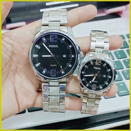 ◱ ➦ ⇩ Fossil Quartz watch time with date for Men & Women Stainless steel Water resistant Non-Fade
