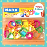 Cetakan Clay Kue Kering Cookie Cutter Stamp Lilin Mainan Clay MIX 3 Bulat Bunga