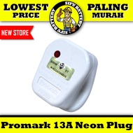 ProMark 13A NEON Plug Top With Fuse 250V 13A