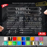 Cutting Stiker Thrill Ravage Variasi Sepeda Sticker Frame Aksesoris Body Mtb Lipat