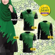 XS-8XL JERSEY MUSLIMAH COUPLE GREEN BLACK HIJAU HITAM LJM06 Baju Jersey Muslimah