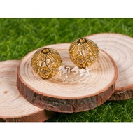 [Yujinfang Hand-Made Materials] 14K Gold-Wrapped Beads Micro-Inlaid 14K Hollow Zircon Spacer 14K Gol