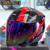 GRACSHAW DOUBLE VISOR HELMET🇲🇾 GENNEX G535 VURUZ RED