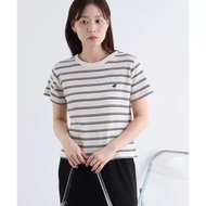 全新日本BEVERLY HILLS POLO CLUB 女士 短袖瓦楞條紋T恤 胸前馬BEVERLY HILLS POLO CLUB tee BEVERLY HILLS POLO CLUB T-shi