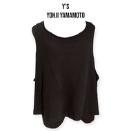 Ys Yohji Yamamoto เสื้อแขนกุดสีดำแขนกว้าง