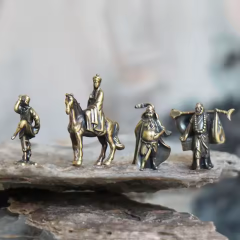 Journey to the West Sun Wukong Pig Bajie Tang Shaoxing model bonsai rockery dry landscape micro-land