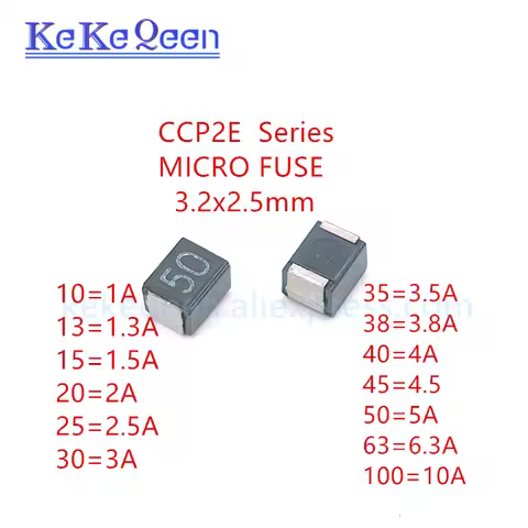 10Pcs MICRO FUSE 3.2*2.5mm CCP2E10/13/15/20/25/30/35/38/40/45/50/63/100 TTE 72V 1A 2A 3A 5A 6.3A 10A