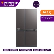MITSUBISHI ELECTRIC ตู้เย็น 4 ประตู L4 GRANDE 20.5 คิว Inverter (สี Glass Dark Silver) รุ่น MR-LA65E
