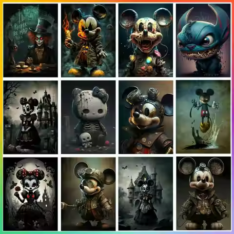 Gothic Disney Mickey Mouse Full Sale Element Drawing Offers 5d Art Stitch Mosaic Diamond Painting Wa