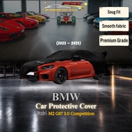 BMW M2 G87 (2023–2025) Wing Car Cover Logo Printed Protecting Elastic Fabric Anti-Scratch For BMW M2