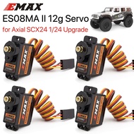4Pcs Emax ES08MA II Servo Motor SCX24 Servo 12g 15T Mini Metal Gear Analog Servo for RC Car Axial SC