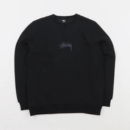 Stussy Stock Applique Crew Sweatshirt Black Center Logo not Carhartt, Von Dutch, Rucas, Giordano, H&