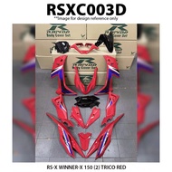 Rapido Cover Set Honda RS-X Winner-X 150 (2) Trico Red White Accessories Motor RSX150 Supra GTR 150(