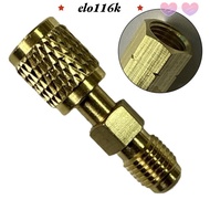 ELOK R32 Thread Adapter, Durable Mini R32 R454B Refrigerant Brass Adapter, Portable 1/4" Female to 1