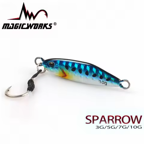 MAGIC WORKS Micro Jig Fishing Lures 3g 5g 7g 10g Saltwater Metal Jig Artificial Bait Shore Jigging S