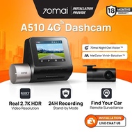 70mai A510 Dashcam 2.7K Resolution + HDR | 4G Connectivity | Built-in GPS & ADAS |