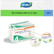 BD P/NEEDLE PRO 32G X 4MM 100'S