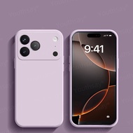 For iPhone 17 Air Liquid Silicone Shockproof Case For iPhone 17 16 16E 15 Pro Max + Camera Protector