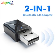 Bluetooth 5.0 Stereo Audio 2in1 Receiver Transmitter Mini Bluetooth AUX RCA USB 3.5mm Jack For TV PC