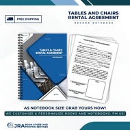 Tables and Chairs Rental Agreement Notebook for Events & Parties | SNB41