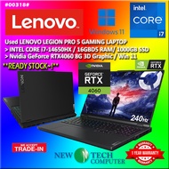#LL318 USED LENOVO LEGION PRO 5 GAMINIG LAPTOP INTEL CORE I7-14650HX 16GB D5 1TB NVIDIA RTX4060 RTX 