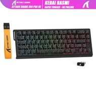 Attack Shark X68 PRO HE Papan Kekunci Gaming Magnetic 65% Tri Mode Bluetooth 2.4G USB C Rapid Trigge