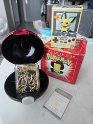 超稀有 1999年 噴火龍 寵物小精靈金卡閃卡連證書