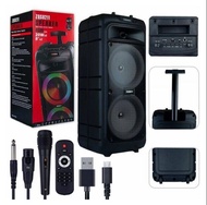 Super BASS KTV Speaker Trolley ZQS-8211 / USB Rechargeable Penceramah Bluetooth Wireless Speaker w L