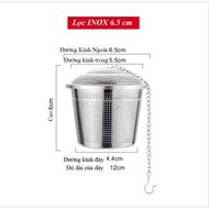 Lọc trà inox 304 hình trụ có dây treo không gỉ nhiều kích thước HVL TEA