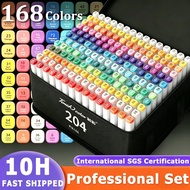 168 Color Marker Alcohol Marker Pen Coloring Set Highlighter Pen Color Marker Set Art Supplies