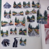 Country Road transparent stickers