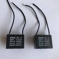 CompStudio 2Pcs 3UF 450V AC CBB61 Ceiling Fan Capacitor 2 Wire 50/60Hz