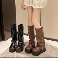 Y2K Fashion Shoes Women's Boots Simple Black Brown Size 35-40