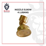 4-Hole Brass Elbow Nozzle | Spray Head for Digging Results