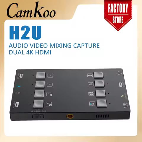 CAMKOO Audio Video Mixing Capture H2U compatible with dual 4K HDMI suitable for live streaming video