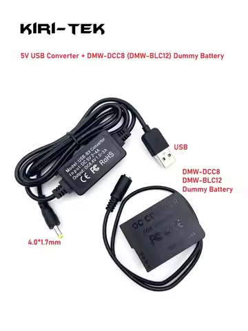 DMW-DCC8 BLC12 Dummy Battery USB Kit Replace DMW-AC8 AC10 AC Power Adapter for Panasonic Lumix DMC-G