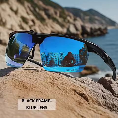 Vozapow Professional Polarized Fishing Glasses UV400 Anti-Glare Sunglasses Windproof TR90 Frame HD L