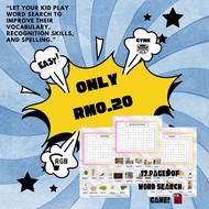 [ WORD SEARCH GAME FOR KIDS | PRINTABLE HIGH QUALITY PDF | EASY PHASE ]