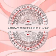 Ruler School Supplies Stationery Clear Protractor Angle Measurement 180 Degree180 Degree