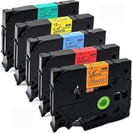 NEOUZA Compatible Label Tape Replacement for Brother TZe TZ PT D210 H110 H105 D600 1230PC 1280, 0.47