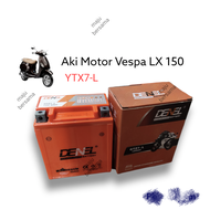 Aki Motor Vespa Primavera Denel YTX7-L MF Aki Kering Motor Vespa Paigio aki motor Vespa PRIMAVERA