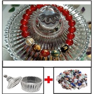 5行红玛瑙 5 Element Red Agate 8mm Bracelet + Free Gift (Deliglassware 消磁碗 + 150g Crystal Mixed Chips 七彩天