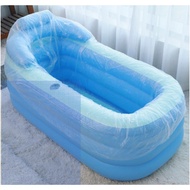 Foldable bathtub with rechargeable air pump