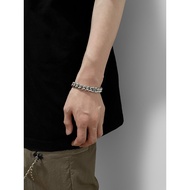 gelang titanium anti karat original gelang titanium Cool Style WHYBLUE Cuban Titanium Steel Couple B