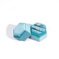 Velvet Ring Box Wedding Hexagonal Jewelry Box Jewelry Packaging Box Jewelry Box Hexagonal Ring Box J