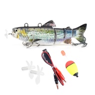 13CM/35G Electric Multi-Jointed Fishing Lure with Hooks USB Rechargeable LED Luminous Swimbait Robot