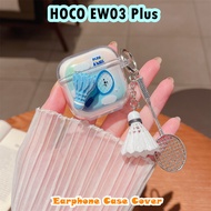 【High quality】For HOCO EW03 Plus Case Earphone Case DIY Floral Pattern Soft Silicone Casing