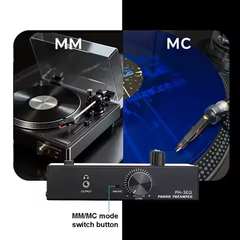 Versatile Turntable Amplifier Professional MM MCs Phonoes Preamp With Adjustable 3 Band EQs For Viny