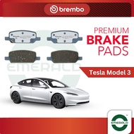 BREMBO Rear Pads (1 set) - Compatible with TESLA MODEL 3 (5YJ3)’17 ,TESLA MODEL Y (5YJY) ‘19