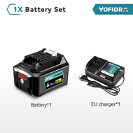 12V 6.0Ah Battery 2x Battery with Charger DC10WD Rechargeable Battery High Power Capacity For Makita